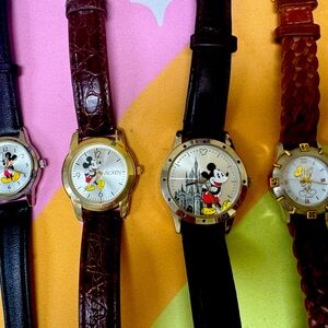 4 Vintage Mickey Mouse Disney watches